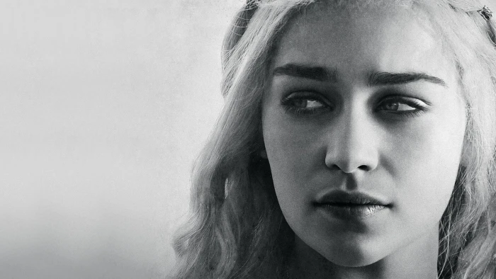 Emilia Clarke Game of Thrones Daenerys Targaryen monochrome