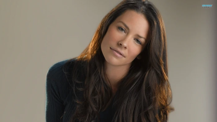 Evangeline Lily Lilly brunette celebrity brown eyes