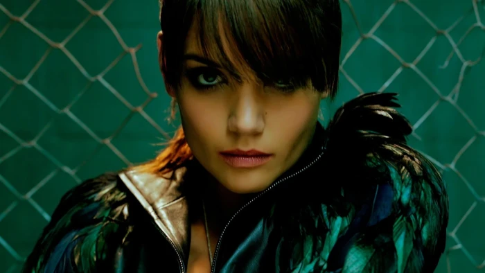 Katie Holmes fence women portrait actress face young adult