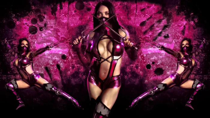 Mileena cosplay actress kombat mortal model female milenna