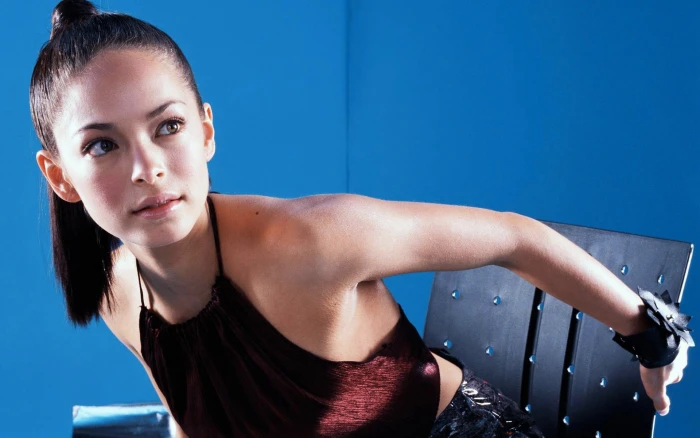 Kristin Kreuk women ponytail actress portrait looking at camera