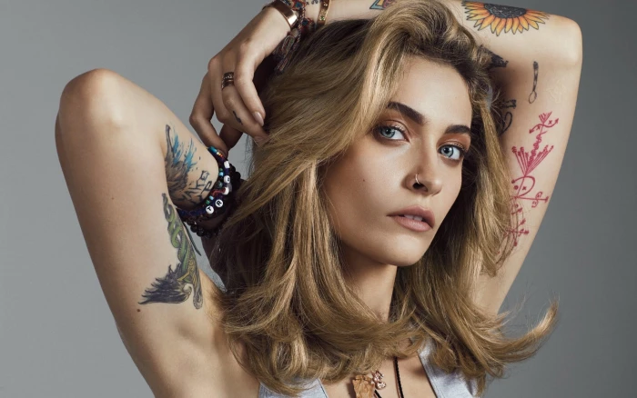 Models Paris Jackson Actress American Blonde Blue Eyes