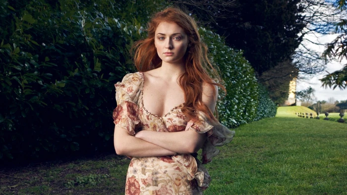Sophie Turner actress women redhead plant one person young adult