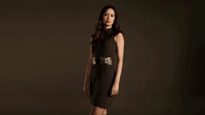 Summer Glau brunette women actress brown dress portrait