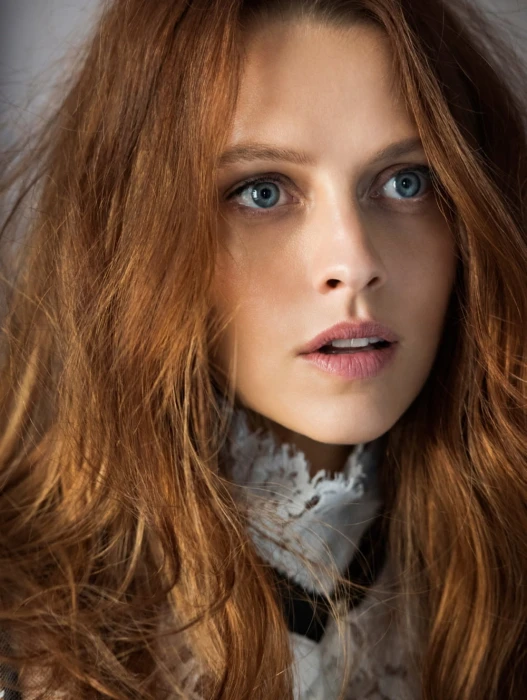 Teresa Palmer blue eyes redhead actress women looking away
