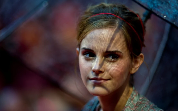women Emma Watson face actress portrait headshot one person