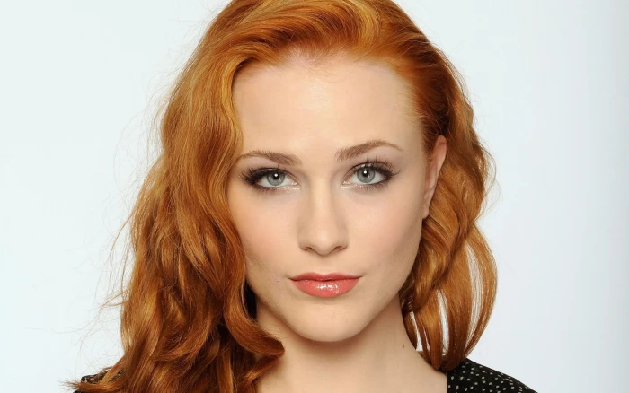 women face portrait redhead Evan Rachel Wood actress