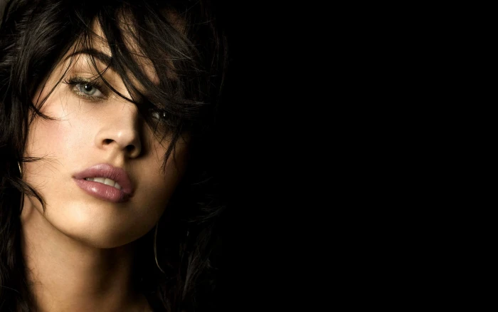 women model Megan Fox actress face one person copy space