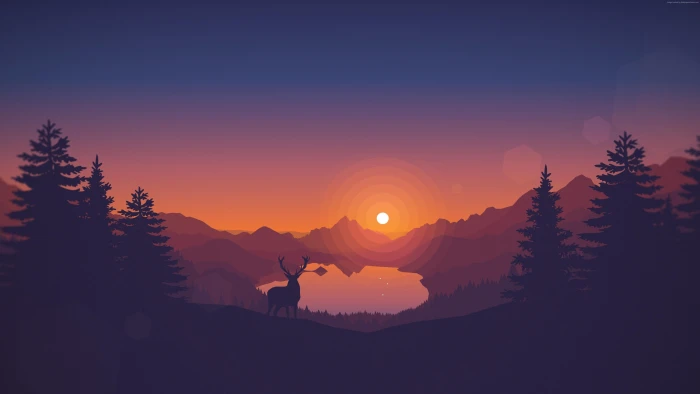 forest art Firewatch 96 2k 4k 5k
