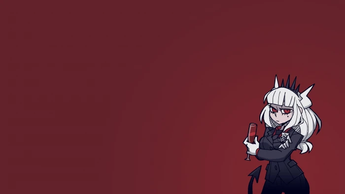 Helltaker demon girl girls simple background tail 2k