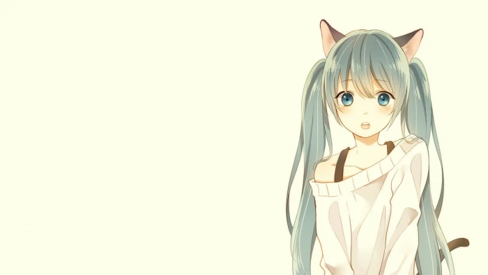 female animated character wallpaper untitled Vocaloid Hatsune Miku 2k
