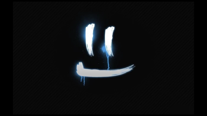 smile illustration smiling simple black background digital art 2k