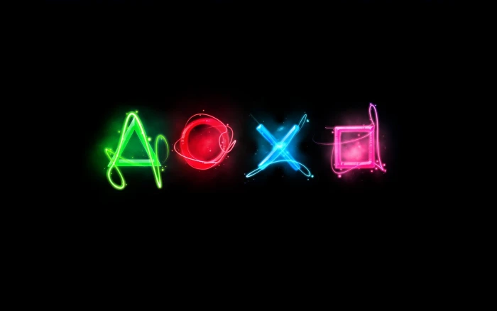 Sony PlayStation wallpaper simple black minimalism background 2k