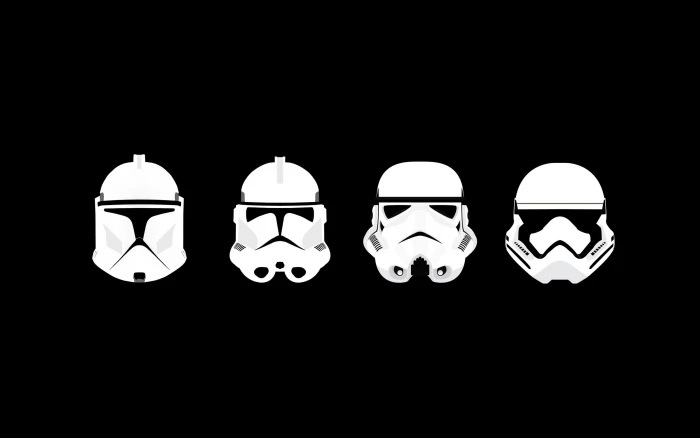 Star Wars Stormtroopers digital wallpaper minimalism clone trooper 2k