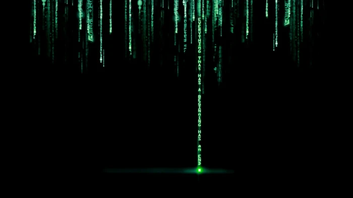 The Matrix movie wallpaper binary code technology 2k