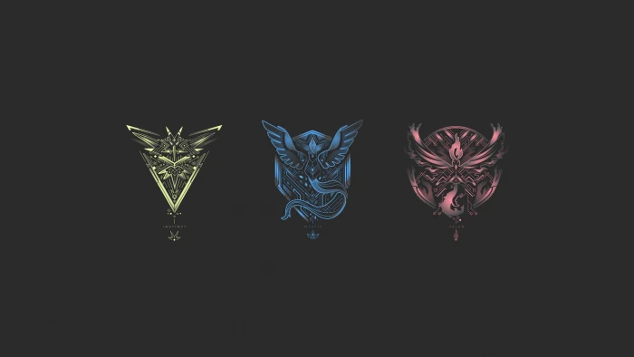 three Pokemon symbol illustration Pok mon Go Team Mystic 2k