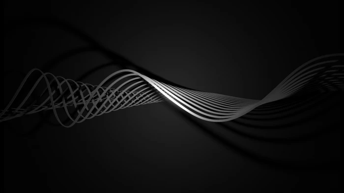 white line illustration abstract dark streamlined waveforms 2k
