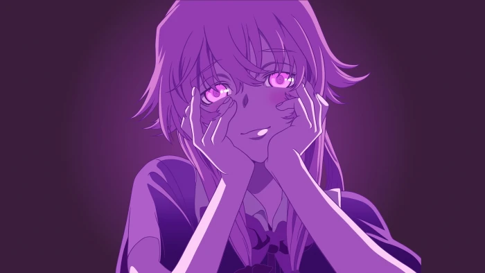 female anime character Mirai Nikki Gasai Yuno yandere girls 2k
