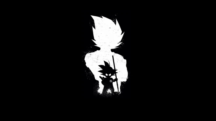 Goku Anime Dark Black real people lifestyles one person copy space 2k