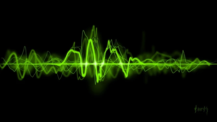 green light wallpaper abstract lines shapes digital art ekg 2k
