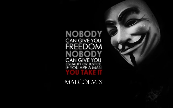 guy fawkes mask with text overlay typography quote Anonymous 2k