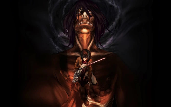 Mikasa Akerman Shingeki no Kyojin Ackerman Eren Jeager 2k