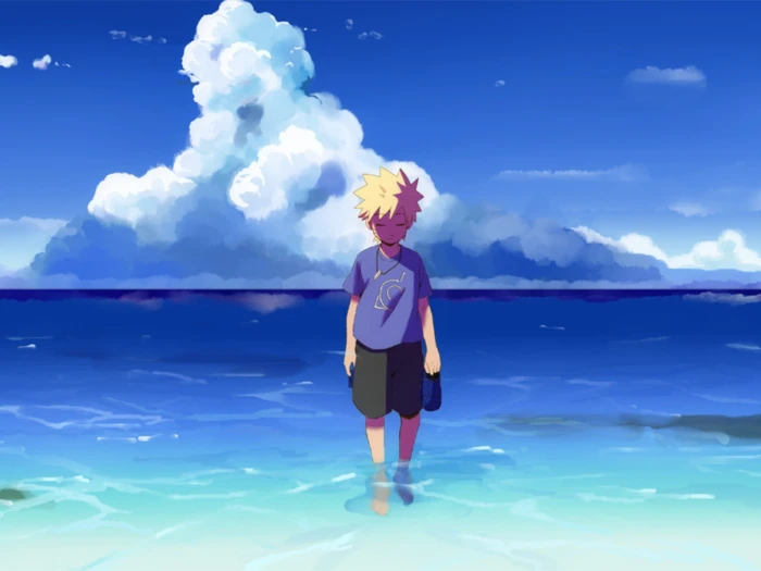 Naruto digital wallpaper Uzumaki Shippuuden sea 2k