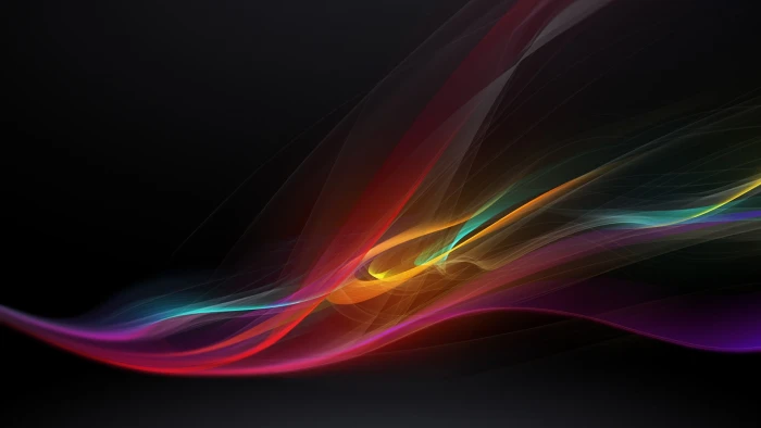 purple and black wallpaper Sony abstract waveforms digital art 2k