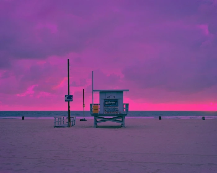 sea beach sky guard shack