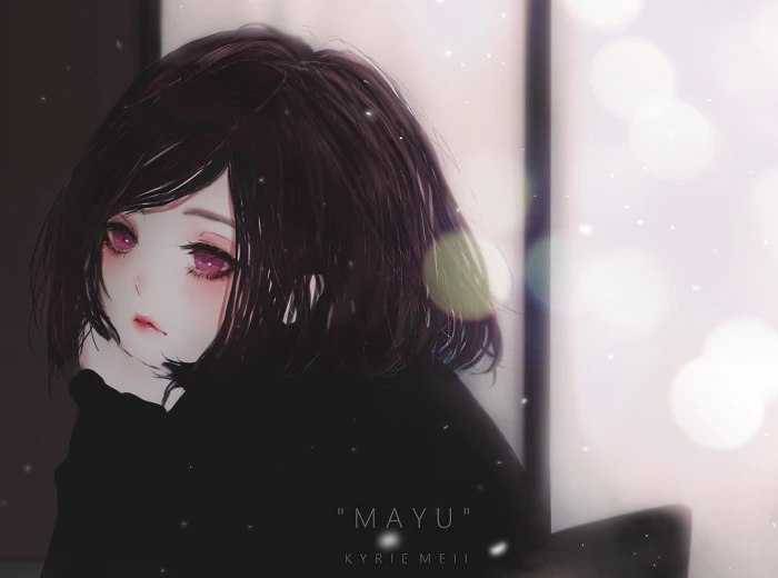 anime girls original characters Kyrie Meii short hair 2k