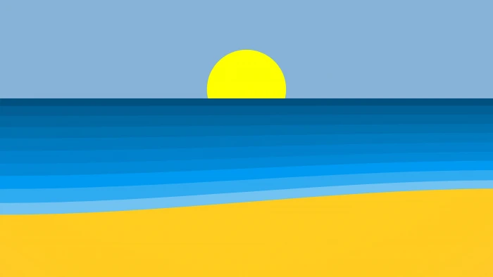 Artistic Minimalism Beach Minimalist Ocean Sun 2k 4k 5k