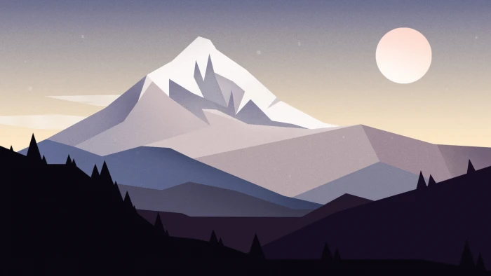 Artistic Mountain Minimalist Moon Nature 2k