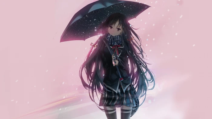 black haired female anime character girls Yahari Ore no Seishun Love Comedy wa Machigatteiru 2k