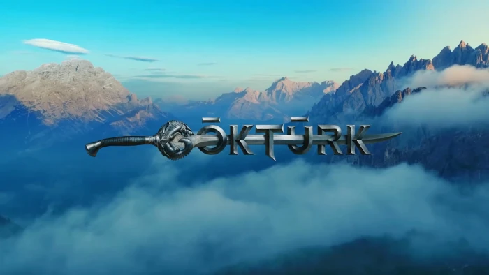 Bozkurt typography mountains clouds mist sword nature 2k