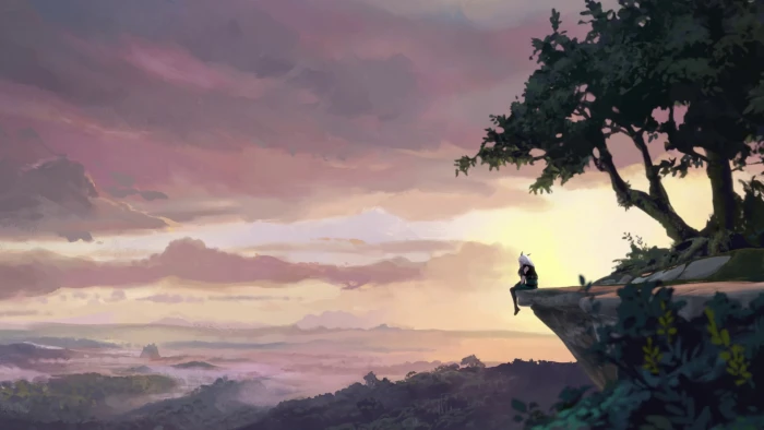 Dragon Prince Netflix Rayla sky cloud plant beauty in nature 2k