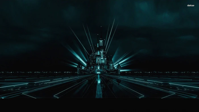 game application wallpaper Tron Legacy movies Disney night 2k