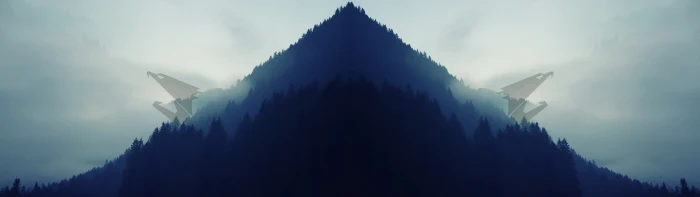 Aorus Dual Monitors eagle forest landscape Simple 2k 4k