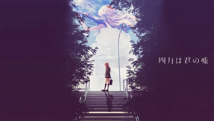 female anime character wallpaper Shigatsu wa Kimi no Uso Miyazono Kaori 2k