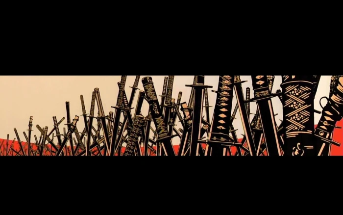 katana lot illustration samurai sword fantasy art black background