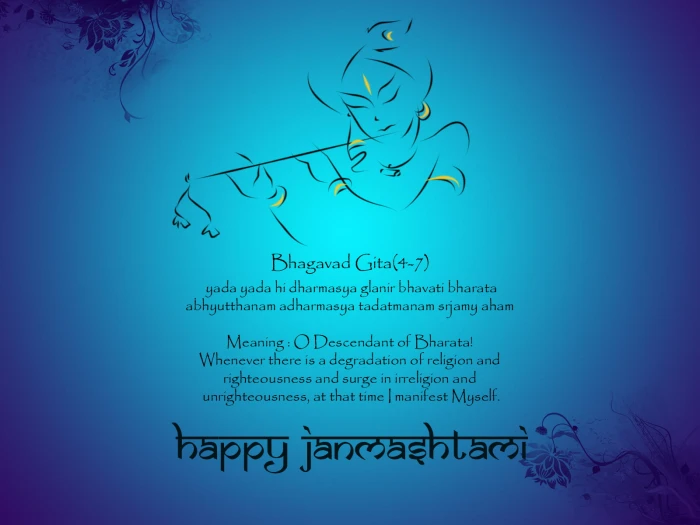 Krishna Janmashtami blue wallpaper Festivals Holidays lord krishna 2k