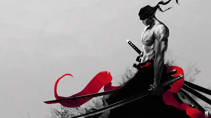 man holding katana illustration One Piece Zorro Roronoa Zoro 2k