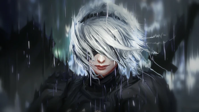 Nier Automata fan art backgound texture 2k