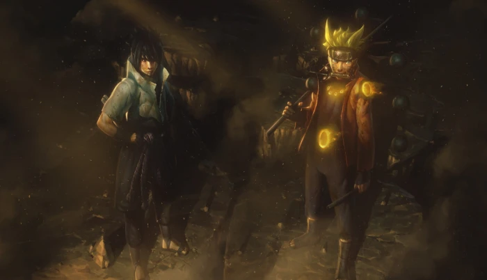 Sasuke and Naruto digital wallpaper Uzumaki Uchiha 2k