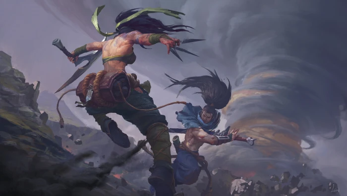 Video Game League Of Legends Akali Yasuo 2k