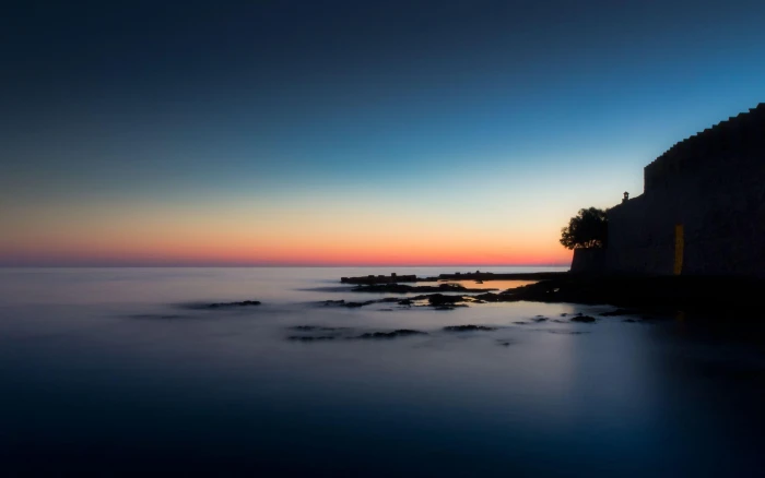 Ocean Nature Landscape Rock Lake Reflection Ultrahd High Quality 2k
