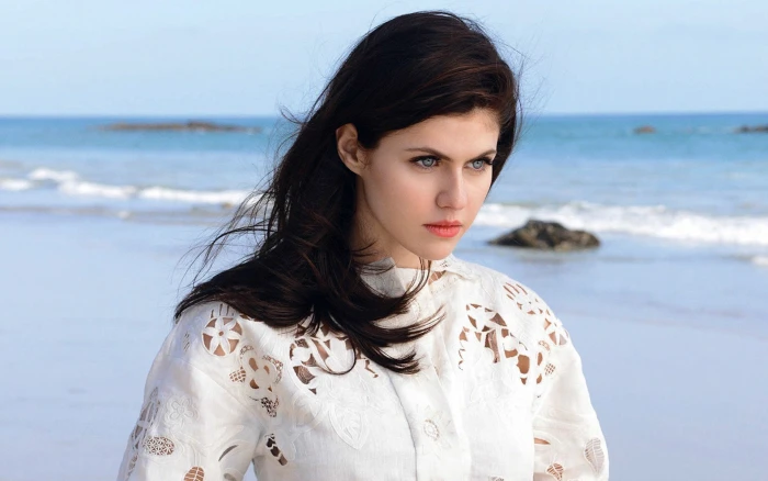 Actresses Alexandra Daddario American Blue Eyes Brunette 2k