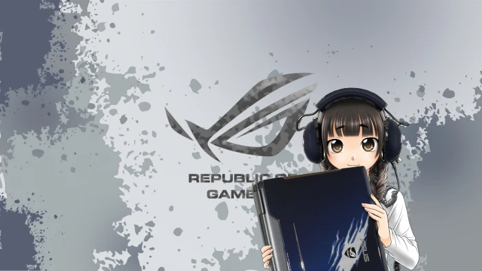 Anime Girls ASUS ROG Republic Of Gamers 2k