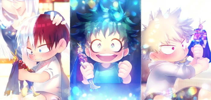 Anime My Hero Academia Izuku Midoriya Katsuki Bakugou Shouto Todoroki 2k