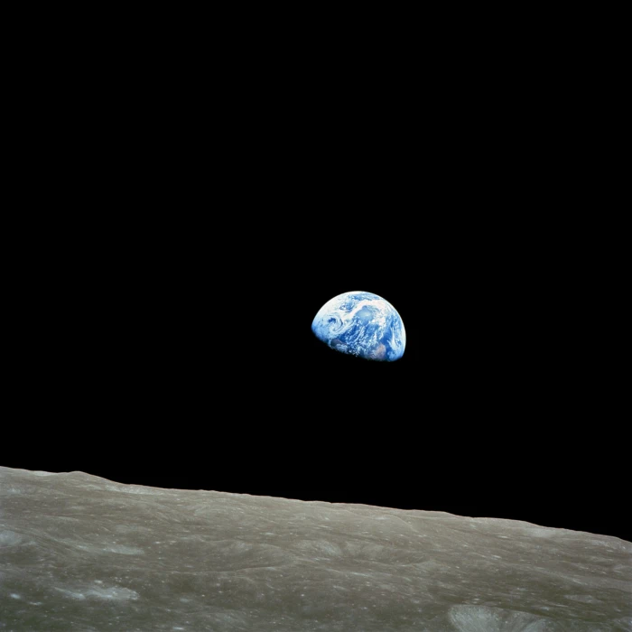 Apollo 8 Earthrise space Moon NASA Composite no people 2k