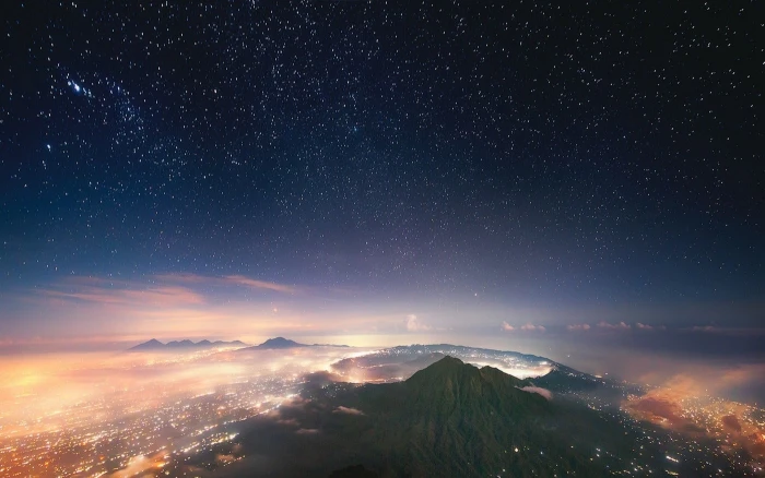 areal photography of mountains and clouds landscape nature